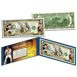    Genuine Currency U.S. $2 Bill with Gold Autograph and Certificate