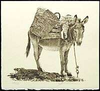 James Asher Donkey HAND SIGNED ORIGINAL LITHOGRAPH ART Listed Artist 