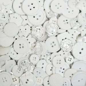    Favorite Findings Big Bag Of Buttons White 4oz