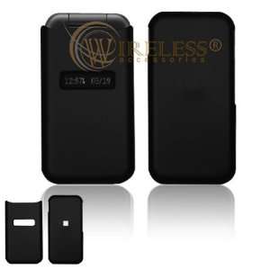  Black Rubber Feel Snap On Cover Hard Case Cell Phone 