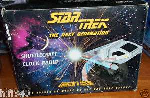 Star Trek Next Generation Shuttlecraft Clock Radio MIB  