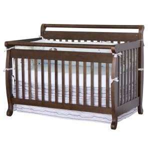   Emily 4 in 1 Convertible Baby Crib in Espresso w/ Toddler Rail: Baby