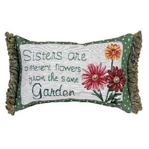  Sisters Different Flowers From Same Garden Word Pillow 
