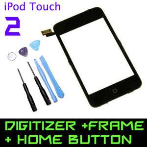   Digitizer +Bezel Frame +Home Button Assembly For iPod Touch 2nd Gen