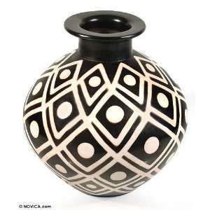  Ceramic vase, Black Diamonds
