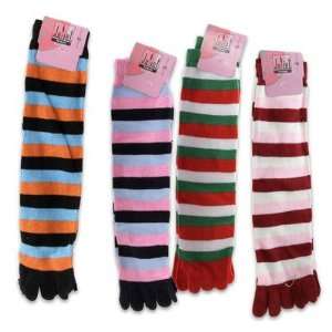  4 Pairs 14L Long Toe Socks For Women 