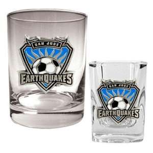  San Jose Earthquakes Rocks Glass and Square Shot Glass Set 
