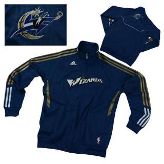   Wizards Adidas 2010 2011 On Court Warm Up Full Zip Track Jacket  
