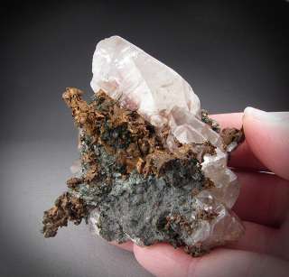 Copper and Calcite, Quincy Mine, Michigan  