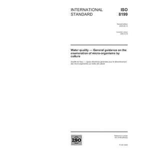 ISO 81992005, Water quality   General guidance on the enumeration of 