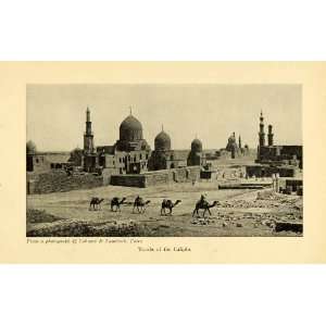  1931 Print Ancient Egyptian Caliph Tombs Architecture 