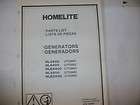 homelite generator orig parts list,illustrat​ed,homelite hl2500 