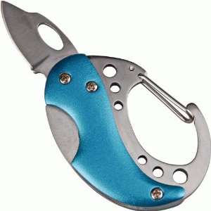  Mini Carabiner Knife   Blue: Sports & Outdoors