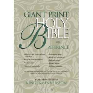  KJV Holy Bible Giant Print Reference, Platinum Edition 