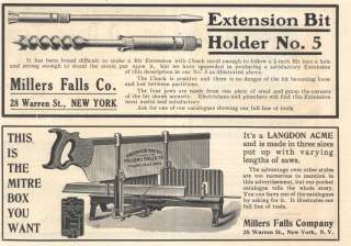 1910 f ad millers falls bit mitre box  