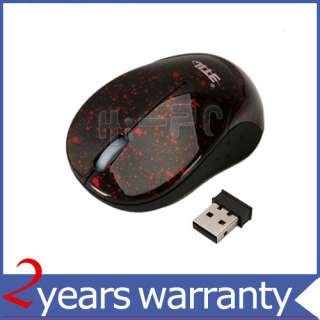 6500 2.4G Wireless Optical Mouse Mic Red For USB PC Laptop/Notebook 