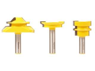   Router Bit Set   Lock Miter, Glue Joint, Drawer Front   Yonico 15336
