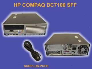 HP COMPAQ DC7100 SFF COMPUTER P4 3.0 GHz 1GB 250GB  