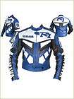 R1 Yamaha Motorcycle Biker Leather Jacket with safety pads