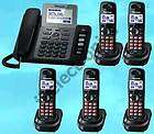   KX TG9471B 2 LINE PHONE SYSTEM WITH USB CONTACT SYNC 5 CORDLESS