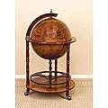 Wood 16th Century Style Globe Bar with Wine Rack Holder  Overstock 