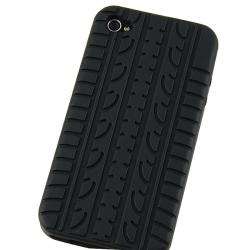 Black Tire Tread Silicone Case for Apple iPhone 4  Overstock