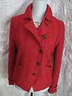 Free People Wool Linen Red Jacket Blazer Coat Top