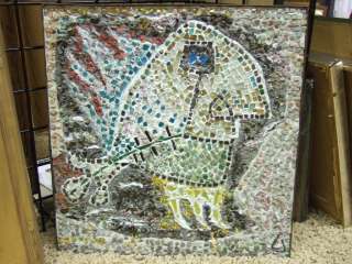Jenkins California Mosaic Artist Art Painting c 1950s  