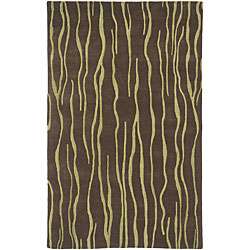 Hand tufted Brown Wool Expedition Rug (5 x 8)  Overstock