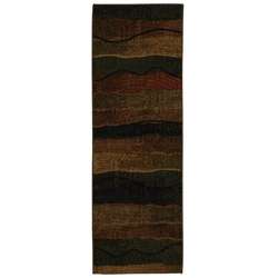 Mohawk Home Brown Sedimental Stripe Runner Rug (2 x 6)   