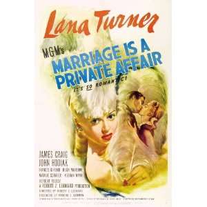  Marriage is a Private Affair   Movie Poster   27 x 40 