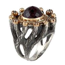 Byzantine Jewelry Simulated Amethyst Ring  Overstock