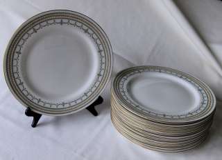 Antique Royal Doulton Garland Pattern Dinner Plates 12 Pc.  