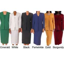 Divine Apparel Womens Classic 3 piece Skirt Suit  