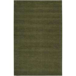 Hand loomed Ridges Dark Green Wool Rug (12 x 15)  Overstock