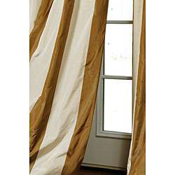 Signature Stripe Faux Silk Taffeta 108 inch Curtain Panel  Overstock 