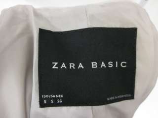 ZARA BASIC Khaki Long Sleeve Trench Coat Jacket Sz S  