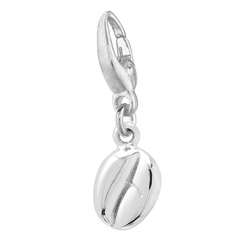 Sterling Silver Coffee Bean Charm  Overstock