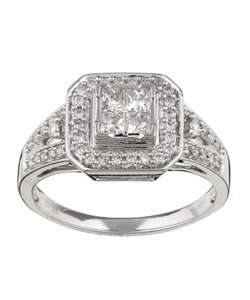   2ct TDW Diamond Princess Cluster Ring (H I, I1 I2)  