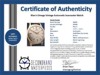   Vintage Automatic Seamaster Gold Watch  500 CAL MVMT (54379)  