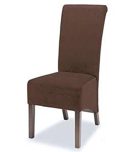 Brown Microfiber Tuscany Dining Chairs (Set of 2)  Overstock