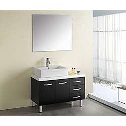 Black 39 inch Single Sink Bathroom Vanity Set  Overstock