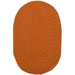Indoor/ Outdoor Colorful Orange Braided Rug (8 Round)  Overstock