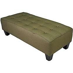 Green Tufted Bench  