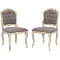 Royalty Antiqued Tufted Side Chairs (Set of 2)