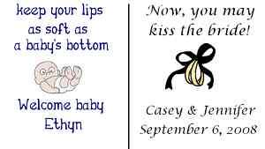 Custom Lip Balm Baby Bridal Shower Favor Personalized  