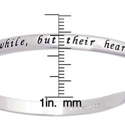   Silver Engraved Mothers Sentiment Cuff Bracelet  Overstock