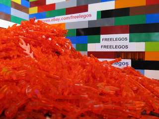 LEGO transparent neon orange FIRE FLAME   50 pieces   NEW for castle 