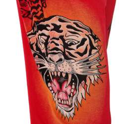 Ed Hardy Mens Open Mouth Tiger Velour Pants  