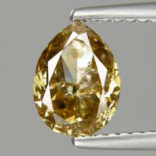 23cts Pear Fancy Champagne Natural Loose Diamond  
